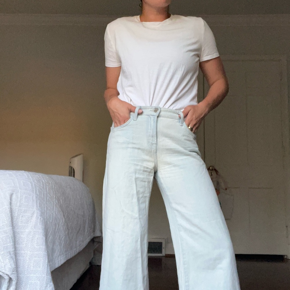 J Brand Women's Light Blue Wide-Leg Jeans